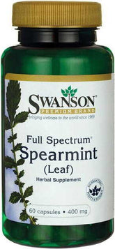 Menthe Verte Spectre Complet Feuille De Menthe Verte 400 mg 60 Gélules SWANSON